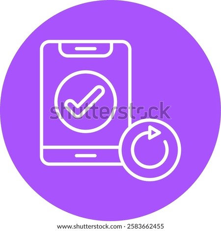 Auto-rotate Outline Circle Style Icon Design