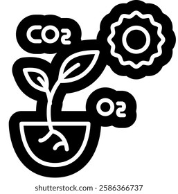 Autotroph proses icon, Plant, Leaf
