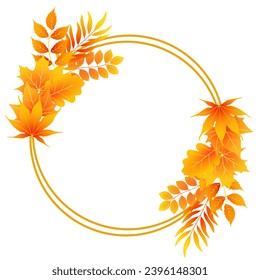 autum flora wreath vector ilustración