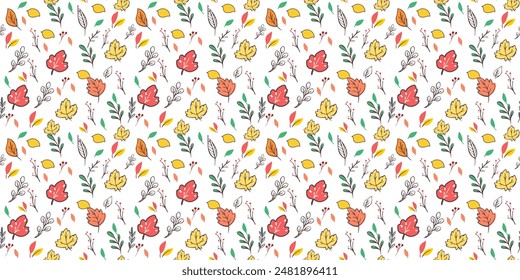 Autum Flower seamless pattern for beauty products or other.