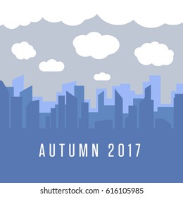Autumn 2017 illustration Flat style 1