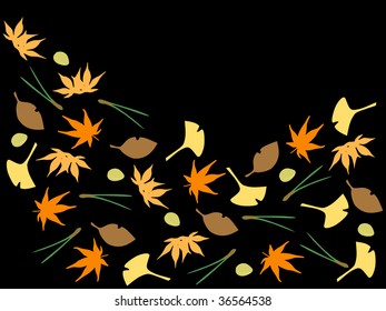 leaves?in autumn vecto??illustration