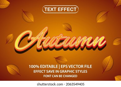 Autumn 3d Editable Text Effect