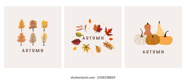 Autumn Abstract Background concept and simple modern design. Vector illustration. Can be used for your work.
