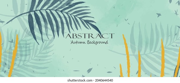 Fondo abstracto de otoño. Colores de tendencia suave. Pintura de color de agua Ilustración para impresiones, arte de pared, cubierta y tarjetas de invitación. Vector modificable.