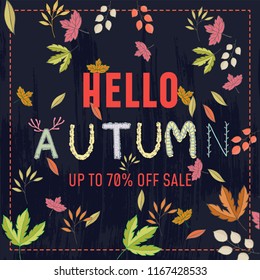 Autumn abstract background. Vector illustration