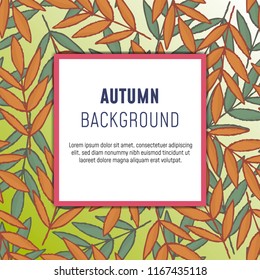 Autumn abstract background. Vector illustration