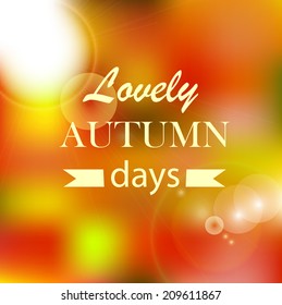 Autumn abstract background,  vector illustration