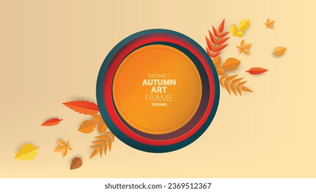 Autumn abstract background vector illustration.