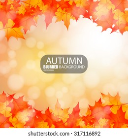 Autumn abstract blurred background