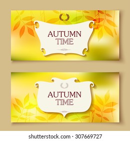 Autumn abstract floral background.