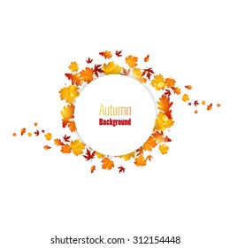 Autumn abstract floral background with place for your text