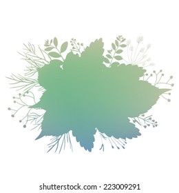 Autumn abstract floral background.Vector illustration