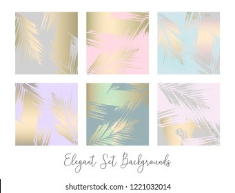 Autumn abstract foliage rose gold blush background. Chic trendy print with botanical motifs