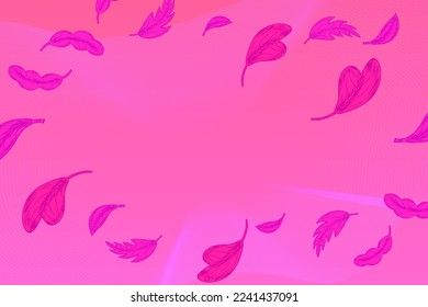 Autumn abstract foliage rose gold blush background with botanical motifs