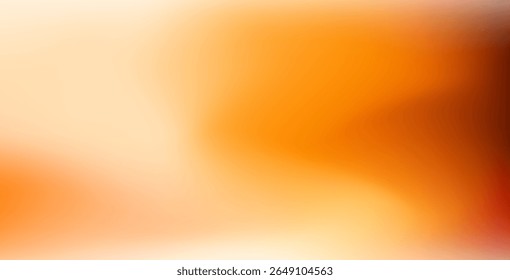 Autumn abstract gradient background featuring warm orange and red color waves, creating a cozy seasonal feel. Perfect vector backdrop for modern designs.