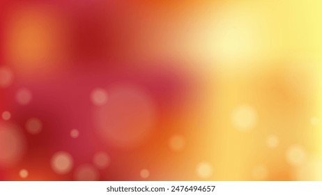 Autumn abstract gradient background with warm orange red colors and sun glares. Vector background