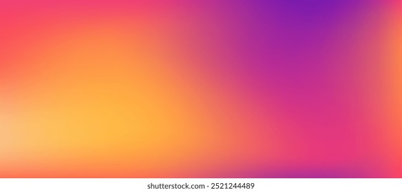 Autumn abstract gradient background with warm orange and pink and violet colors. Vector background