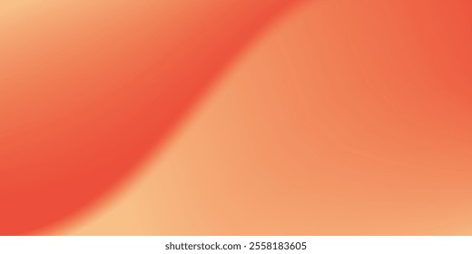 Autumn abstract gradient background with warm orange and red color wave. vector illustration eps10
