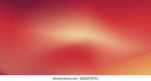 Autumn abstract gradient background with warm orange and red color wave. Vector background modern arts