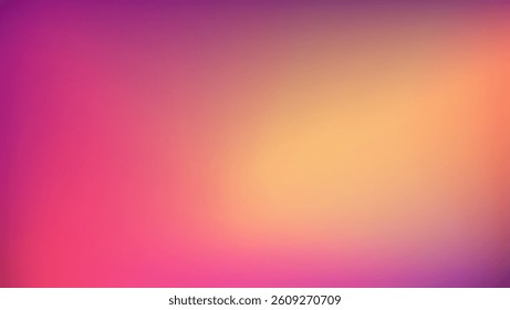 Autumn abstract gradient background with warm orange and pink and violet colors. Vector background