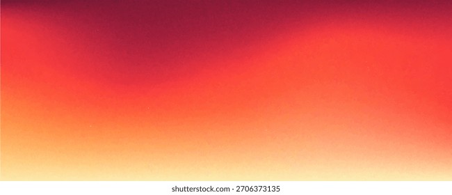 Autumn abstract gradient background with warm orange and red color wave. Vector background

