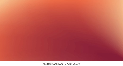 Autumn abstract gradient background with warm orange and red color wave. Vector background
