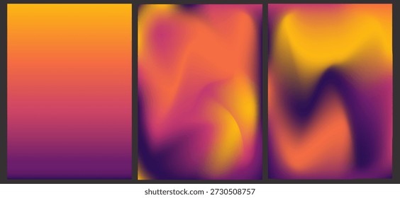 Autumn abstract gradient background with warm orange and pink and violet colors. Vector background