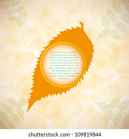 Autumn abstract leaf illustration card