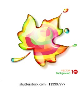Autumn. Abstract maple leaf. Vector eps 10.