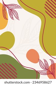 autumn abstract shape background for banner, fall season web theme