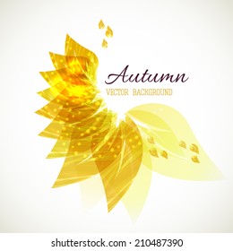 Autumn abstract vector background. Bright leaves 