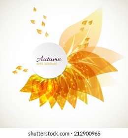 Autumn abstract vector background. Bright leaves 