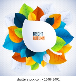 Autumn abstract vector background for fabric, web, print. rainbow colors will make fun of you