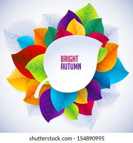 Autumn abstract vector background for fabric, web, print. rainbow colors will make fun of you