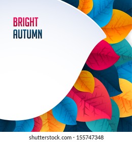Autumn abstract vector background for fabric, web, print. rainbow colors will make fun of you