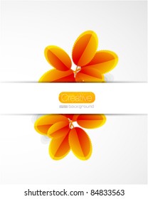 Autumn abstract vector background. Orange leaves series
