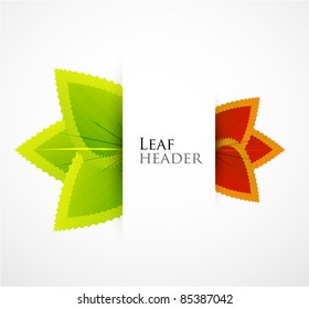 Autumn abstract vector background. Orange leaves