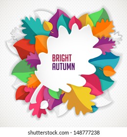 Autumn abstract vector background. simple shapes and bright colors for the fabric,  web,  print. rainbow colors  will make fun of you 