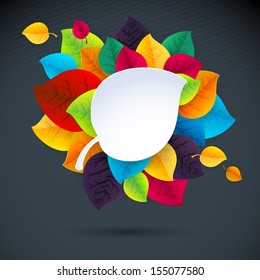 Autumn abstract vector background. simple shapes and bright colors for the fabric, web, print. rainbow colors will make fun of you 