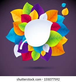 Autumn abstract vector background. simple shapes and bright colors for the fabric, web, print. rainbow colors will make fun of you 