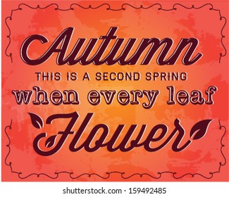 Autumn Abstract Vector Background in Vintage Style
