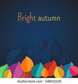 Autumn abstract vector background.simple shapes and bright colors for the fabric,  web,  print. rainbow colors  will make fun of you