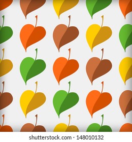 Autumn abstract vector seamless pattern. simple shapes and bright colors for the fabric,  web,  print. rainbow colors  will make fun of you
