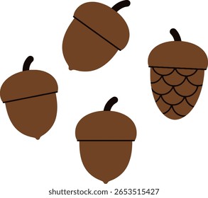 Coleção de Bolo de outono: Design Plano Simples