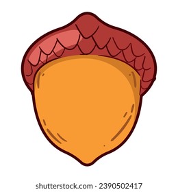 autumn acorn illustration vector isolated