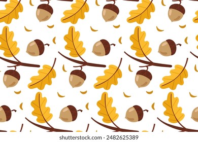 Herbst Eichel und Eichenblatt Muster