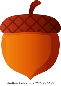 Herbstkorn, Vektorsymbol für Herbstsaison. Acorn für Mitte Herbst Festival. Herbstliche grafische Ressource für Symbol, Zeichen, Symbol oder Dekoration. Acorn-Symbol für Nuss, Lebensmittel, Saatgut oder Pflanze