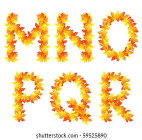 Autumn alphabet. Vector