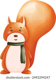 Autumn animal clipart, animal clipart.